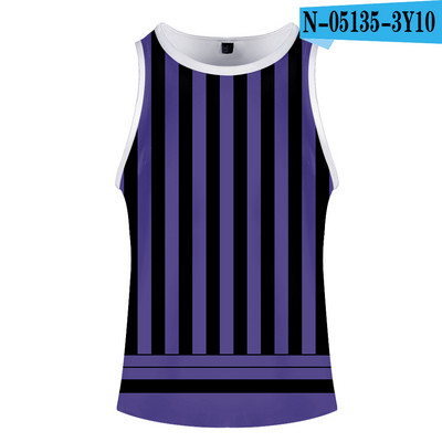 Fashion Print Deemon Slayer Kimetsu No Yaiba Kostüüm Cosplay Homme 3D Kulturismi Tankid Varrukateta Meeste Naiste Fitness 3D Vest