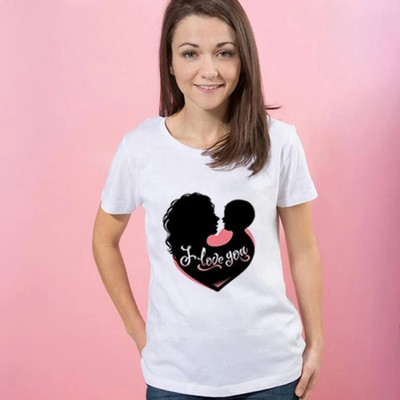 Γυναικεία μπλουζάκια Harajuku Summer Mom Print Γυναικεία Casual T-Shirt Φαρδιά κοντομάνικα λευκά πουκάμισα με πάτο