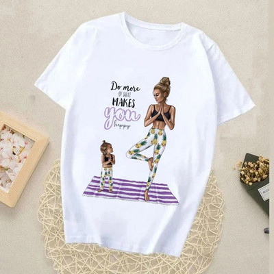 Γυναικεία μπλουζάκια Harajuku Summer Mom Print Γυναικεία Casual T-Shirt Φαρδιά κοντομάνικα λευκά πουκάμισα με πάτο