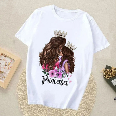 Γυναικεία μπλουζάκια Harajuku Summer Mom Print Γυναικεία Casual T-Shirt Φαρδιά κοντομάνικα λευκά πουκάμισα με πάτο