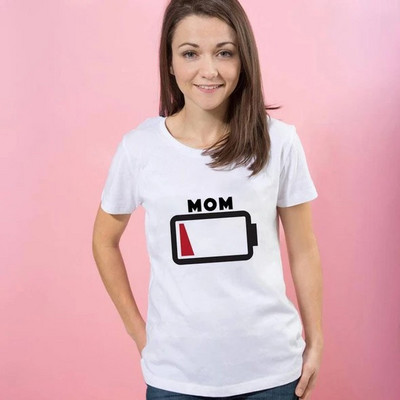 Γυναικεία μπλουζάκια Harajuku Summer Mom Print Γυναικεία Casual T-Shirt Φαρδιά κοντομάνικα λευκά πουκάμισα με πάτο