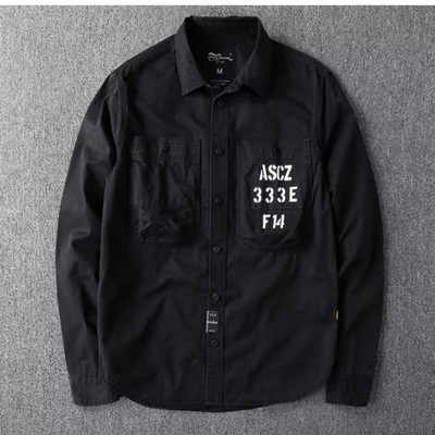 Zīmola vīriešu retro kravas krekls jaka militārā uniforma ikdienas sociālās kleitas krekls safari stila krekli Vīriešu populārākie puišu apģērbi