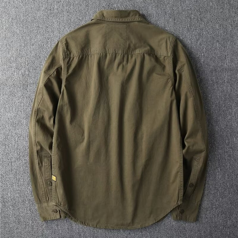 Zīmola vīriešu retro kravas krekls jaka militārā uniforma ikdienas sociālās kleitas krekls safari stila krekli Vīriešu populārākie puišu apģērbi
