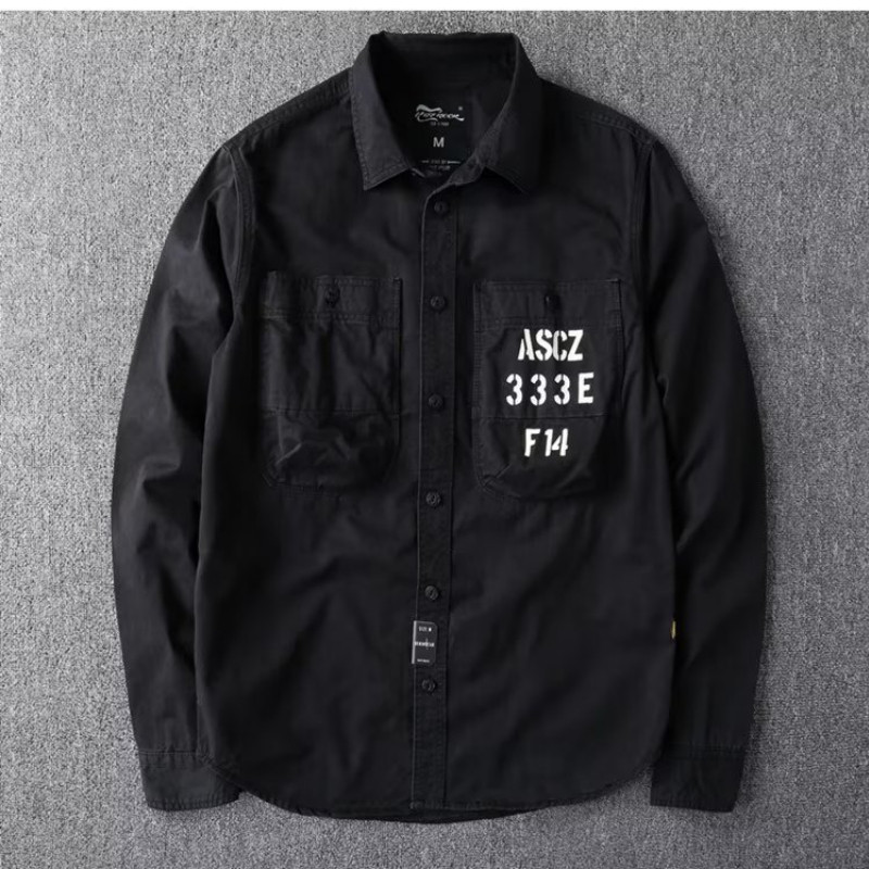 Zīmola vīriešu retro kravas krekls jaka militārā uniforma ikdienas sociālās kleitas krekls safari stila krekli Vīriešu populārākie puišu apģērbi