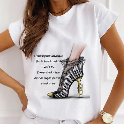 Γυναικεία μπλουζάκια με στάμπα σε στυλ κοριτσιού, vintage γραφικά, φαρδιά μπλουζάκια Harajuku, γυναικεία μπλουζάκια με κοντό μανίκι