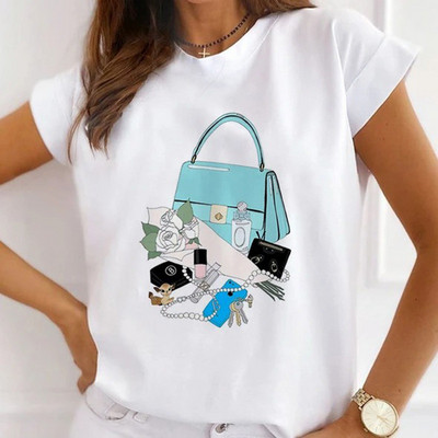 Γυναικεία μπλουζάκια με στάμπα σε στυλ κοριτσιού, vintage γραφικά, φαρδιά μπλουζάκια Harajuku, γυναικεία μπλουζάκια με κοντό μανίκι