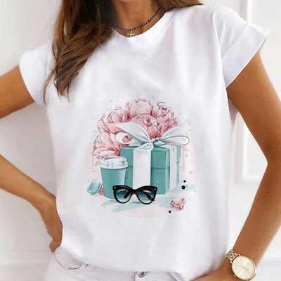 Γυναικεία μπλουζάκια με στάμπα σε στυλ κοριτσιού, vintage γραφικά, φαρδιά μπλουζάκια Harajuku, γυναικεία μπλουζάκια με κοντό μανίκι