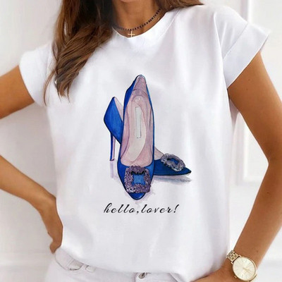 Γυναικεία μπλουζάκια με στάμπα σε στυλ κοριτσιού, vintage γραφικά, φαρδιά μπλουζάκια Harajuku, γυναικεία μπλουζάκια με κοντό μανίκι