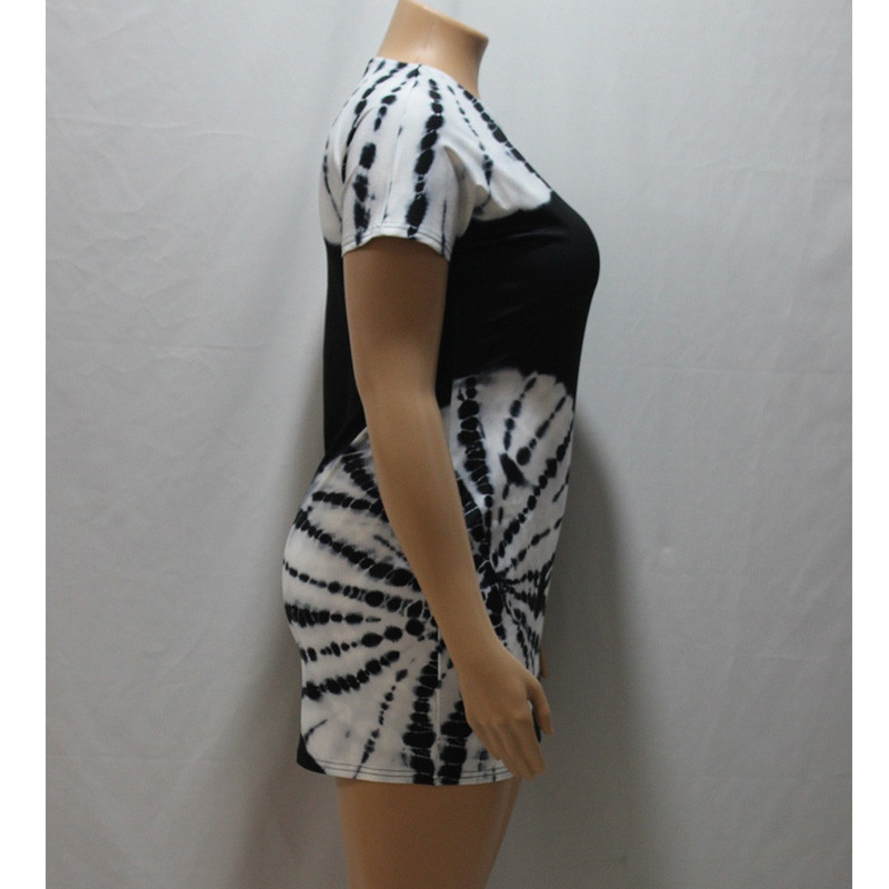 Kaklasaites Krāsa Apdruka Vasaras Apģērbi Sieviešu Biroja Sieviešu Pulovers Melnas Īsas Kleitas Modes Liela izmēra sieviešu apģērbi