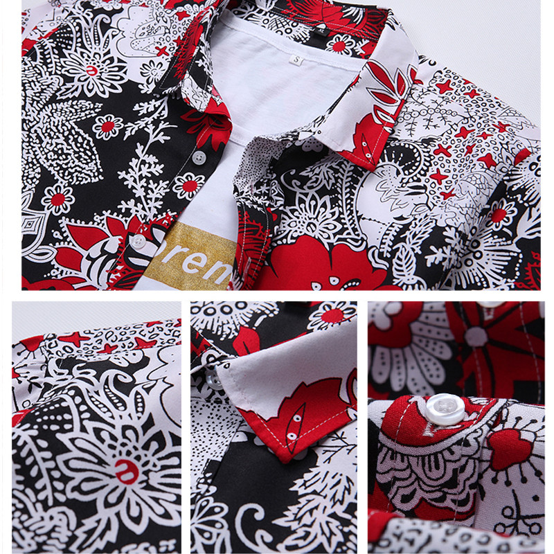 Chemise Slim Homme férfi ruhák Virágos ing Utcai ruházat 2022 Vintage kínai stílusú hosszú ujjú ruha ingek férfiaknak blúzok felsők