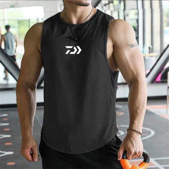 Мъжки дрехи за фитнес Бързосъхнеща спортна тениска Muscle Tank Top Дишаща тренировка Фитнес мрежа Удобна жилетка