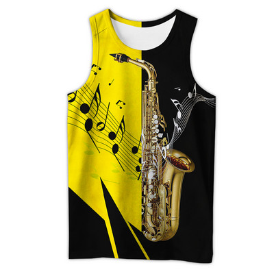 2021. aasta suvi, mehed, muusikariistad, 3D-kitarr, kõikjal prinditud vabaaja varrukateta T-särk, Unisex, paakitopsid Drop shipping BXD22