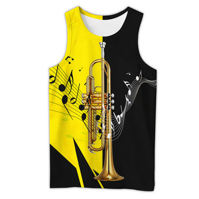 2021. aasta suvi, mehed, muusikariistad, 3D-kitarr, kõikjal prinditud vabaaja varrukateta T-särk, Unisex, paakitopsid Drop shipping BXD22