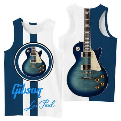 2021. aasta suvi, mehed, muusikariistad, 3D-kitarr, kõikjal prinditud vabaaja varrukateta T-särk, Unisex, paakitopsid Drop shipping BXD22
