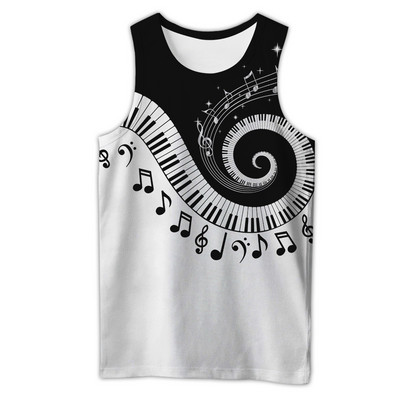 2021. aasta suvi, mehed, muusikariistad, 3D-kitarr, kõikjal prinditud vabaaja varrukateta T-särk, Unisex, paakitopsid Drop shipping BXD22