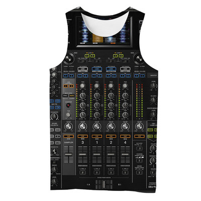 2021. aasta suvi, mehed, muusikariistad, 3D-kitarr, kõikjal prinditud vabaaja varrukateta T-särk, Unisex, paakitopsid Drop shipping BXD22