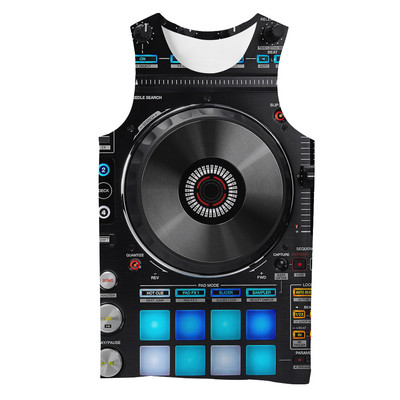 2021. aasta suvi, mehed, muusikariistad, 3D-kitarr, kõikjal prinditud vabaaja varrukateta T-särk, Unisex, paakitopsid Drop shipping BXD22