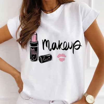 Μοντάλ μακιγιάζ γραφικό μπλουζάκι μόδας Καλοκαιρινό καθημερινό γυναικείο μπλουζάκι Sunflower Streetwear κοντομάνικο μπλουζάκι