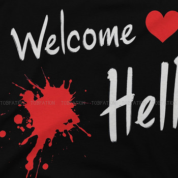 Welcome Hell O Neck TSshirt Touhou Project Game Pure Cotton Classic Tshirt Ανδρικά μπλουζάκια Μόδα Μεγάλες εκπτώσεις