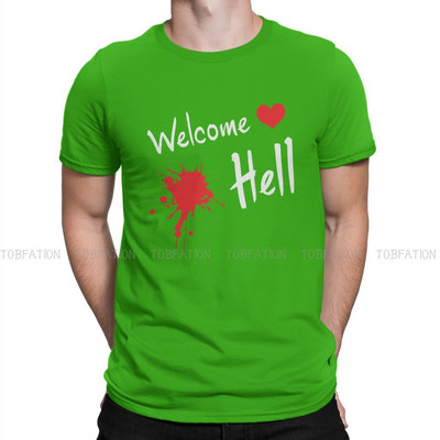 Laipni lūdzam Hell O Neck Tkrekls Touhou Project Game Pure Cotton Classic T krekls Vīriešu topi Modes Lielizmēra Liela Izpārdošana