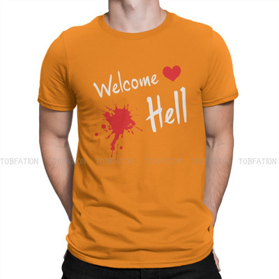 Laipni lūdzam Hell O Neck Tkrekls Touhou Project Game Pure Cotton Classic T krekls Vīriešu topi Modes Lielizmēra Liela Izpārdošana