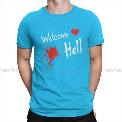 Laipni lūdzam Hell O Neck Tkrekls Touhou Project Game Pure Cotton Classic T krekls Vīriešu topi Modes Lielizmēra Liela Izpārdošana