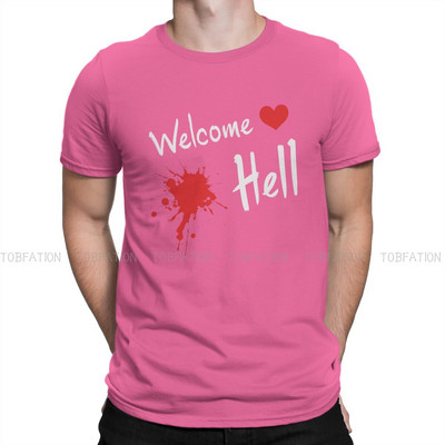 Laipni lūdzam Hell O Neck Tkrekls Touhou Project Game Pure Cotton Classic T krekls Vīriešu topi Modes Lielizmēra Liela Izpārdošana