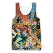 Νέα μόδα Γυναικείες/Ανδρικές 3D μπλούζες Tankard Band Μπλούζες με φανελάκι Harajuku Καλοκαιρινό εσώρουχο πουκάμισα Streetwear