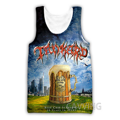 Νέα μόδα Γυναικείες/Ανδρικές 3D μπλούζες Tankard Band Μπλούζες με φανελάκι Harajuku Καλοκαιρινό εσώρουχο πουκάμισα Streetwear