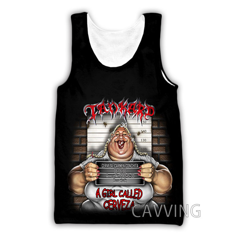 Νέα μόδα Γυναικείες/Ανδρικές 3D μπλούζες Tankard Band Μπλούζες με φανελάκι Harajuku Καλοκαιρινό εσώρουχο πουκάμισα Streetwear