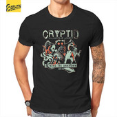Cryptid Collections Mothman Cartoon T-shirt Ανδρικό βαμβακερό Vintage T-shirt με στρογγυλή λαιμόκοψη Εκτύπωση ρούχων με κοντομάνικα