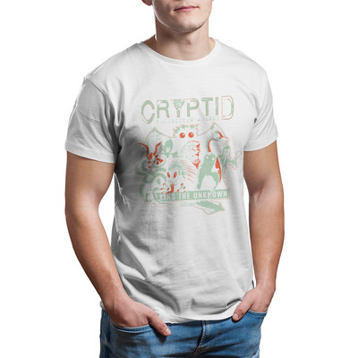 Cryptid Collections Mothman Cartoon T-shirt Ανδρικό βαμβακερό Vintage T-shirt με στρογγυλή λαιμόκοψη Εκτύπωση ρούχων με κοντομάνικα