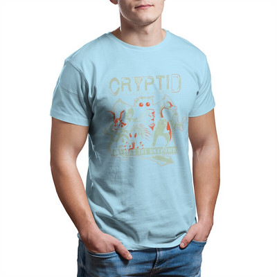 Cryptid Collections Mothman Cartoon T-shirt Ανδρικό βαμβακερό Vintage T-shirt με στρογγυλή λαιμόκοψη Εκτύπωση ρούχων με κοντομάνικα