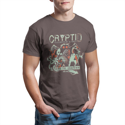 Cryptid Collections Mothman Cartoon T-shirt Ανδρικό βαμβακερό Vintage T-shirt με στρογγυλή λαιμόκοψη Εκτύπωση ρούχων με κοντομάνικα