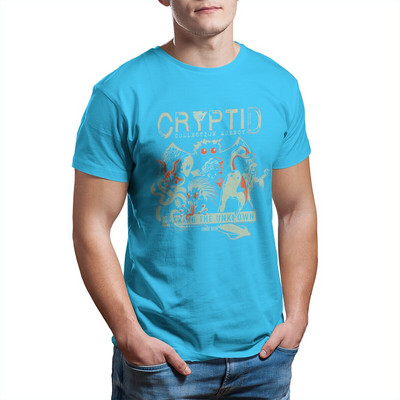 Cryptid Collections Mothman Cartoon T-shirt Ανδρικό βαμβακερό Vintage T-shirt με στρογγυλή λαιμόκοψη Εκτύπωση ρούχων με κοντομάνικα