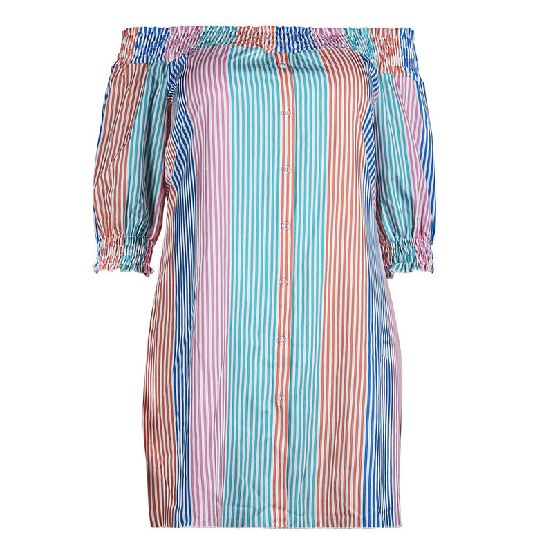 Divatos, bő csíkos gombos szoknya, nagyméretű, elegáns női ruha 2022-es nyári hölgyek luxusruházata estélyi maxi ruha