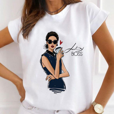 Sieviešu tauriņš ar ziedu apdruku Harajuku vasaras Tkrekli Ikdienas Tkrekls ar apaļu kaklu ar īsām piedurknēm Sieviešu T-krekls Drop Ship