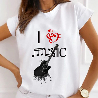 Szexi ajkak magas sarkú nyomott pólók nőknek Új nyári grafikai pólók Vicces ingek Női pólók Bő nyakú Harajuku felsők