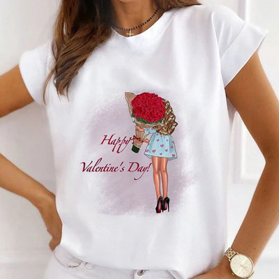 Μοντέρνο βερνίκι νυχιών ψηλοτάκουνα μπλουζάκια με στάμπες Γυναικεία καλοκαιρινά γραφικά μπλουζάκια αστεία πουκάμισα γυναικεία μπλουζάκια Loose crew λαιμόκοψη Harajuku τοπ