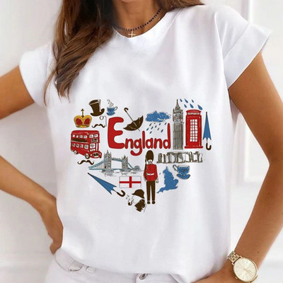 Μοντέρνο βερνίκι νυχιών ψηλοτάκουνα μπλουζάκια με στάμπες Γυναικεία καλοκαιρινά γραφικά μπλουζάκια αστεία πουκάμισα γυναικεία μπλουζάκια Loose crew λαιμόκοψη Harajuku τοπ