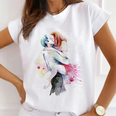 Μοντέρνο βερνίκι νυχιών ψηλοτάκουνα μπλουζάκια με στάμπες Γυναικεία καλοκαιρινά γραφικά μπλουζάκια αστεία πουκάμισα γυναικεία μπλουζάκια Loose crew λαιμόκοψη Harajuku τοπ