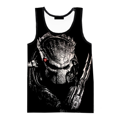 Vasaras citplanētiešu 3D drukas topi Modes pavasara Harajuku Streetwear Lielizmēra topi bez piedurknēm Krekli Vīriešu apģērbi