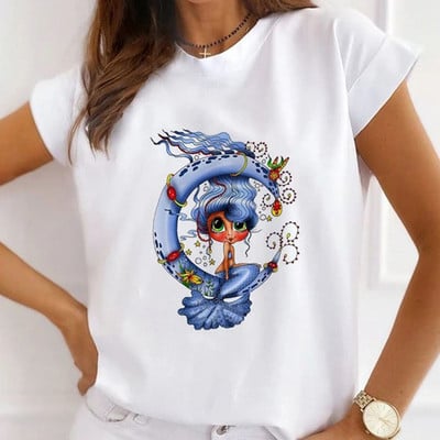 Μόδα καλοκαιρινά μπλουζάκια μπλουζάκι για γυναικεία μπλουζάκια καρτούν Γοργόνα με καρδιά ψηλοτάκουνα γραφικά γυναικεία μπλουζάκια γυναικεία μπλουζάκια