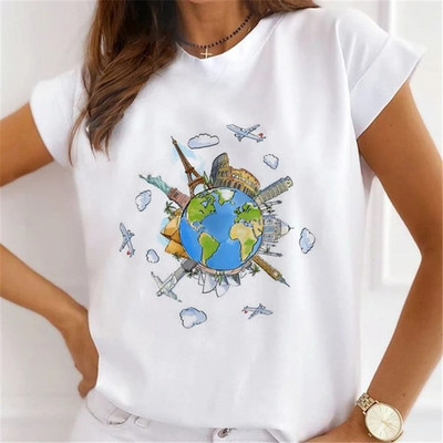 Μόδα καλοκαιρινά μπλουζάκια μπλουζάκι για γυναικεία μπλουζάκια καρτούν Γοργόνα με καρδιά ψηλοτάκουνα γραφικά γυναικεία μπλουζάκια γυναικεία μπλουζάκια