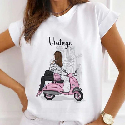 Μόδα καλοκαιρινά μπλουζάκια μπλουζάκι για γυναικεία μπλουζάκια καρτούν Γοργόνα με καρδιά ψηλοτάκουνα γραφικά γυναικεία μπλουζάκια γυναικεία μπλουζάκια