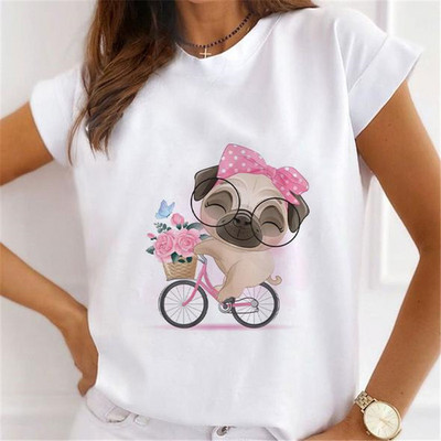 Νέα καλοκαιρινά εμπριμέ γυναικεία μπλουζάκια Γυναικεία φαρδιά μπλουζάκια με φλοράλ φτερά πεταλούδας γραφικά O λαιμόκοψη κοντομάνικα μπλουζάκια