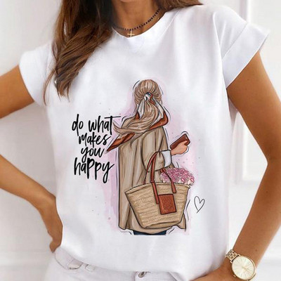 Νέα καλοκαιρινά εμπριμέ γυναικεία μπλουζάκια Γυναικεία φαρδιά μπλουζάκια με φλοράλ φτερά πεταλούδας γραφικά O λαιμόκοψη κοντομάνικα μπλουζάκια