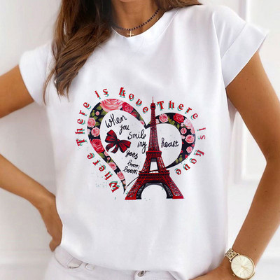 Νέα καλοκαιρινά εμπριμέ γυναικεία μπλουζάκια Γυναικεία φαρδιά μπλουζάκια με φλοράλ φτερά πεταλούδας γραφικά O λαιμόκοψη κοντομάνικα μπλουζάκια