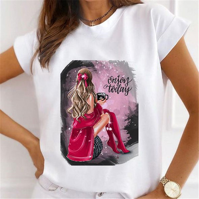 Νέα καλοκαιρινά εμπριμέ γυναικεία μπλουζάκια Γυναικεία φαρδιά μπλουζάκια με φλοράλ φτερά πεταλούδας γραφικά O λαιμόκοψη κοντομάνικα μπλουζάκια