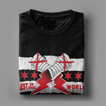 Ανδρικά Cm Punk Aew Best In The World T-shirts 100% βαμβακερά ρούχα καινοτομία κοντομάνικα Crew λαιμόκοψη αυθεντικά μπλουζάκια